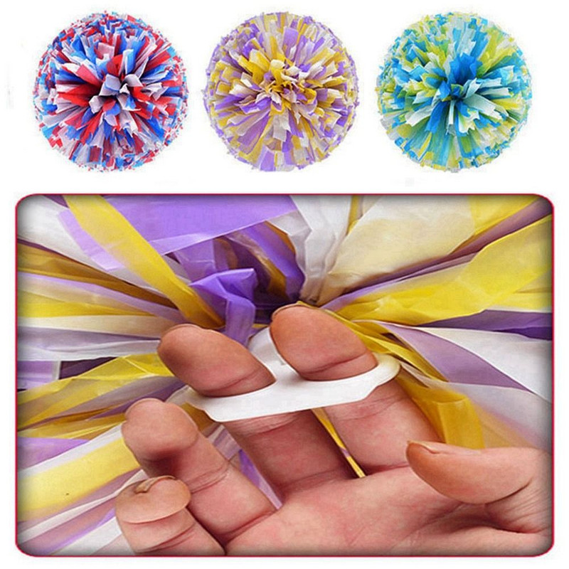 2 tk 23 cm mäng Pom Poms Odavad praktilised lapsed ergutuspallid, spordimatš Vokaaltantsupeo kontserdi sisustaja