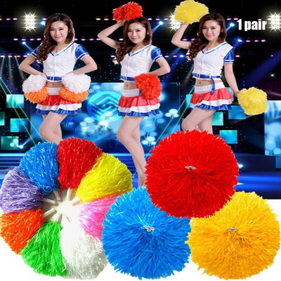 1pair Game Pompoms Cheap Practical Cheerleading Cheering Flower Ball Apply to Dance Sports Match Supplies and Vocal Concert