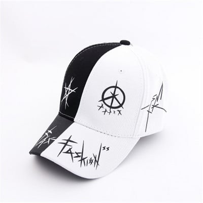 Șapci de baseball personalizate Graffiti Snapback Patchwork alb-negru Bărbați, femei, șapcă hip hop, pălărie casual de modă