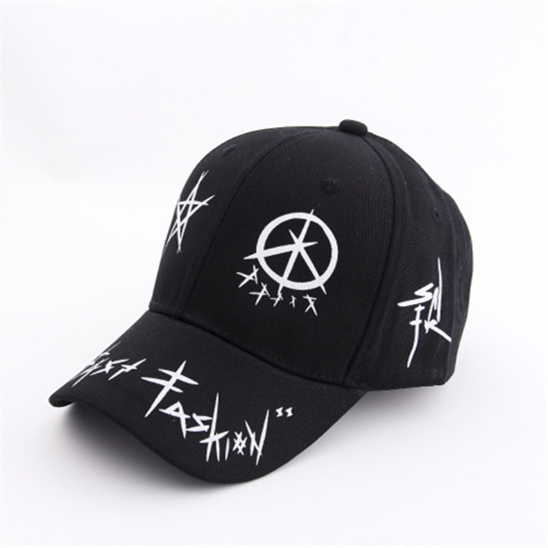 Graffiti Snapback bejzbol kape po narudžbi Crno-bijeli patchwork muškarci žene hip hop kape modni ležerni šešir
