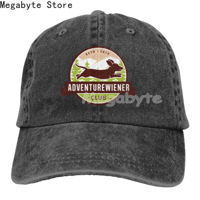Καπέλο μπέιζμπολ Dachshund Weiner Dog Καπέλο Ανδρικά Γυναικεία Ρυθμιζόμενο Trucker Fashion Πλυμένα τζιν καπέλα για υπαίθριο μαύρο