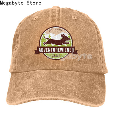 Καπέλο μπέιζμπολ Dachshund Weiner Dog Καπέλο Ανδρικά Γυναικεία Ρυθμιζόμενο Trucker Fashion Πλυμένα τζιν καπέλα για υπαίθριο μαύρο