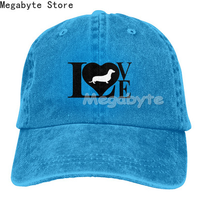 Καπέλο μπέιζμπολ Dachshund Weiner Dog Καπέλο Ανδρικά Γυναικεία Ρυθμιζόμενο Trucker Fashion Πλυμένα τζιν καπέλα για υπαίθριο μαύρο