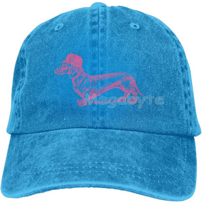 Καπέλο μπέιζμπολ Dachshund Weiner Dog Καπέλο Ανδρικά Γυναικεία Ρυθμιζόμενο Trucker Fashion Πλυμένα τζιν καπέλα για υπαίθριο μαύρο