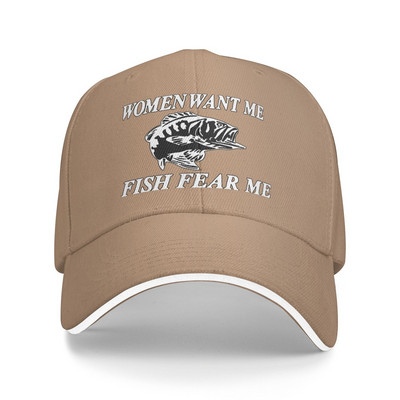 A nők akarnak engem halak félnek tőlem mosott baseball sapka Trucker sapka felnőtteknek állítható, uniszex apa sapka nyári légáteresztő sztreccs sapkák