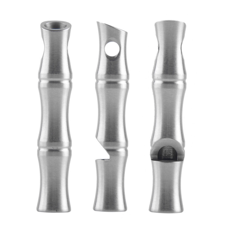 Āra kempings īpaši viegla, augsti sadalāma nerūsējošā tērauda svilpe ar ķēdes izdzīvošanas ārkārtas karsējmeiteņu svilpi