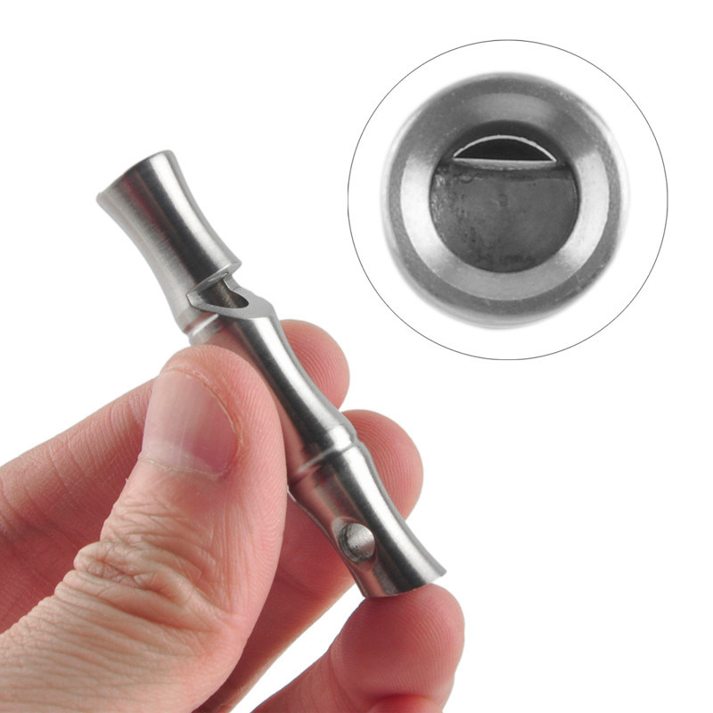 Āra kempings īpaši viegla, augsti sadalāma nerūsējošā tērauda svilpe ar ķēdes izdzīvošanas ārkārtas karsējmeiteņu svilpi