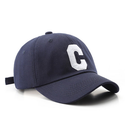 Ανδρικό καπέλο μπέιζμπολ Κεντημένο γράμμα C Καπέλα Καλοκαίρι Φθινόπωρο Γυναικείο Ρυθμιζόμενο βαμβακερό καπέλο