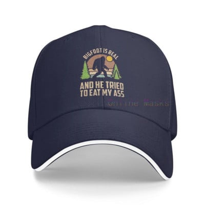 Bigfoot on tõeline ja ta proovis süüa minu perset pesapallimütsi Unisex Vintage Trucker Hat Reguleeritavad kauboi mütsid meestele naistele