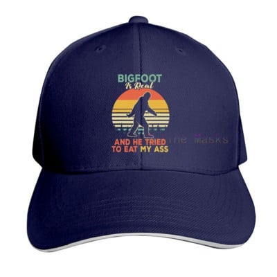 Bigfoot on tõeline ja ta proovis süüa minu perset pesapallimütsi Unisex Vintage Trucker Hat Reguleeritavad kauboi mütsid meestele naistele