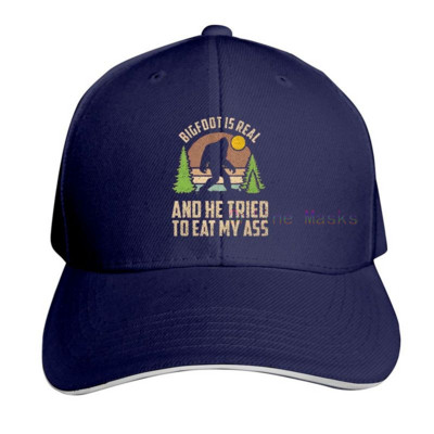 Bigfoot on tõeline ja ta proovis süüa minu perset pesapallimütsi Unisex Vintage Trucker Hat Reguleeritavad kauboi mütsid meestele naistele