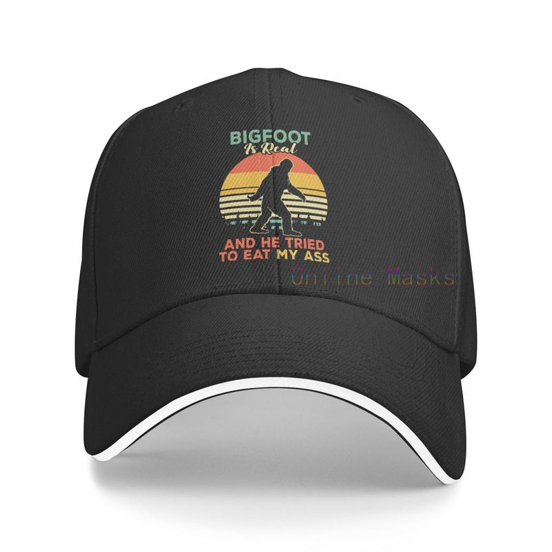 Bigfoot on tõeline ja ta proovis süüa minu perset pesapallimütsi Unisex Vintage Trucker Hat Reguleeritavad kauboi mütsid meestele naistele