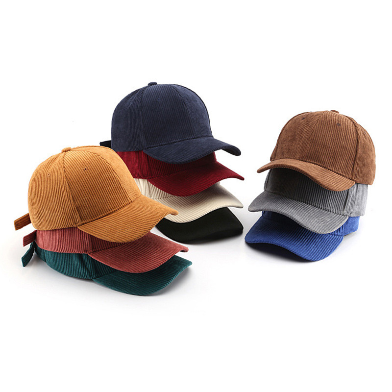 Corduroy pesapallimüts meestele, naiste Trucker Cap, Unisex vintage pesapallimüts välitingimustes reguleeritav hip-hop Gorras Snapback