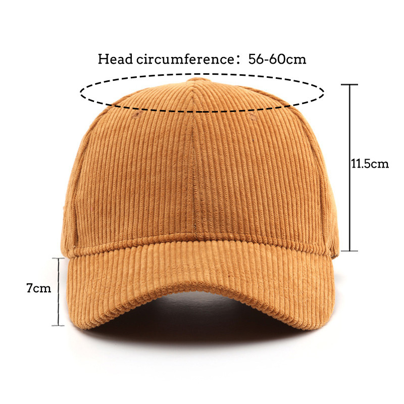 Corduroy pesapallimüts meestele, naiste Trucker Cap, Unisex vintage pesapallimüts välitingimustes reguleeritav hip-hop Gorras Snapback