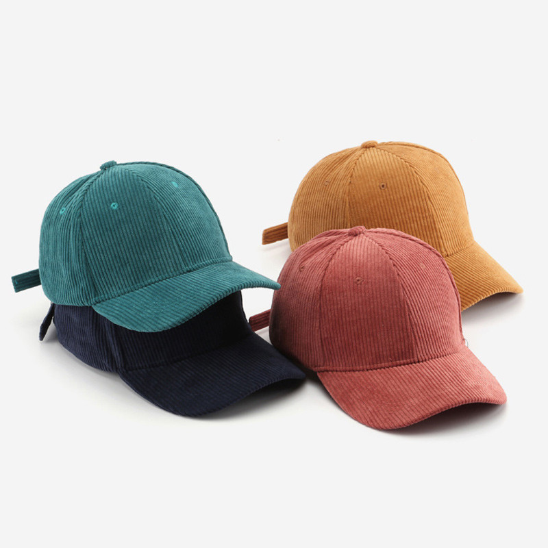 Corduroy pesapallimüts meestele, naiste Trucker Cap, Unisex vintage pesapallimüts välitingimustes reguleeritav hip-hop Gorras Snapback