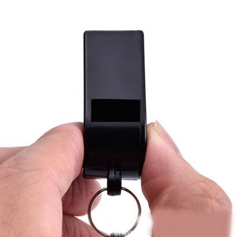 Black Rope Party Training School Játékvezetői Sport Rugby Black Whistle Mazsorett ABS Whistles Cheerleading eszközzel