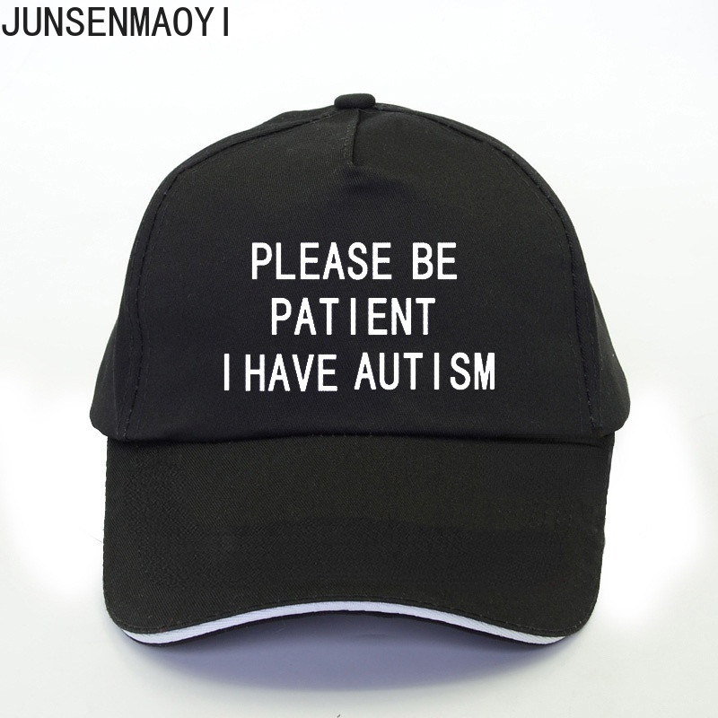 Suvised mehed, naised, palun olge kannatlikud mul on autismi kiri Truckeri müts Vaba aja pesapallimüts Unisex reguleeritav isa päikesemütsid