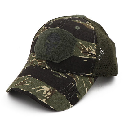KOEP 2022 uus Camo Punisher pesapallimüts Meeste õues kamuflaažist džunglimüts Airsofti taktikalised matkakaskettkübarad