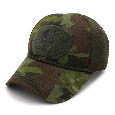 KOEP 2022 uus Camo Punisher pesapallimüts Meeste õues kamuflaažist džunglimüts Airsofti taktikalised matkakaskettkübarad