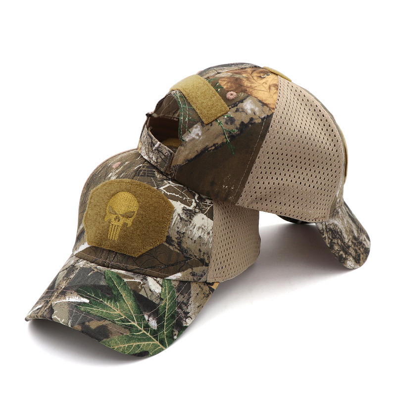 KOEP 2022 új Camo Punisher baseball sapka horgászsapkák férfi kültéri terepszínű dzsungel sapka Airsoft taktikai túra kazetta sapkák