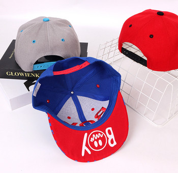 Бродирана хип-хоп шапка с букви за момче Унисекс детска бейзболна шапка с бейзболна шапка за момичета, танци