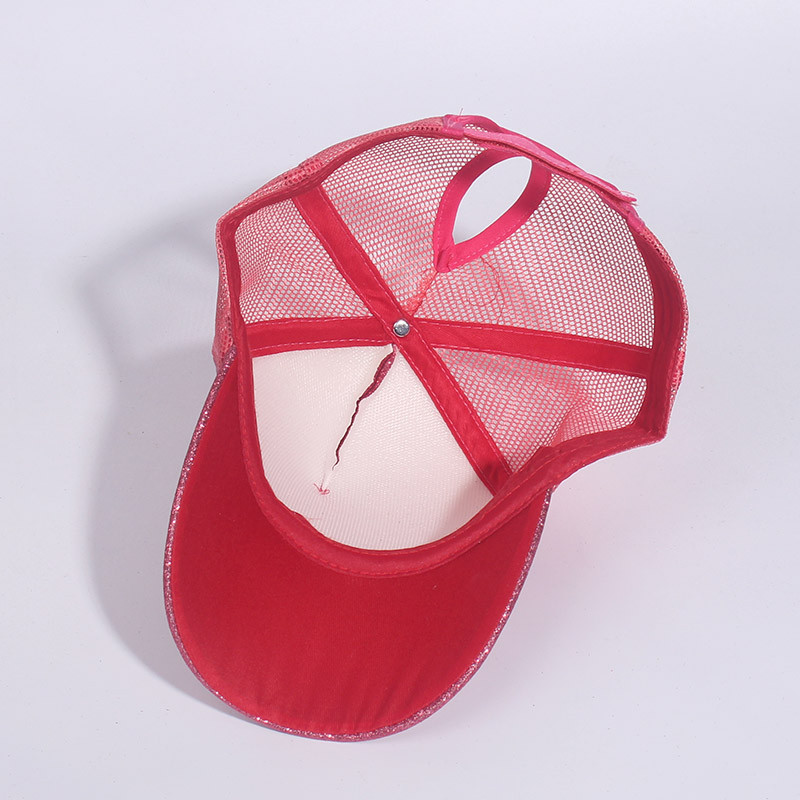 Divatos baseball sapkák női lányok lófarok sapka flitterek fényes rendetlen konty Snapback sapka napsapkák Gorra alkalmi lófarok baseball sapkák