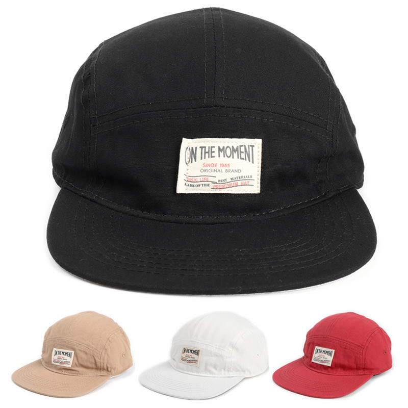 ON THE MOMENT Şapcă de baseball din bumbac cu 5 panouri Şapci Snapback Bone Gorras Hombre Originales Hip Hop Pălării pentru bărbaţi, femei, reglabile