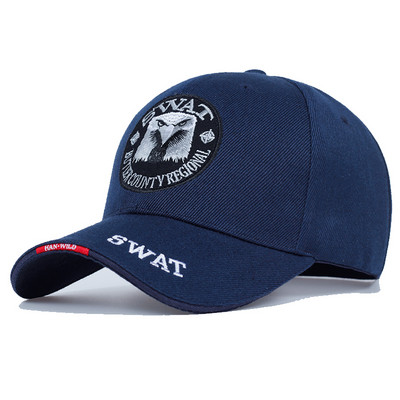 SWAT armijas cepure vīriešu izšūta ērgļa melna beisbola cepures vīriešiem Gorras para homombre sievietēm Snapback Bone masculino taktiskā cepure