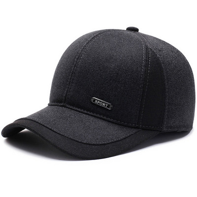 Téli fülvédő Férfi Gyapjú Baseballsapka Női Patchwork Vastagabb Snapback Napkalap Kültéri Hip Hop Baseball Kalapok Kazetta