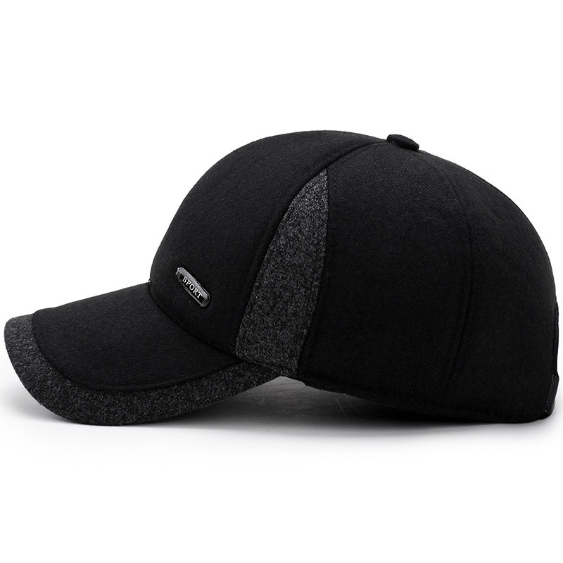 Téli fülvédő Férfi Gyapjú Baseballsapka Női Patchwork Vastagabb Snapback Napkalap Kültéri Hip Hop Baseball Kalapok Kazetta