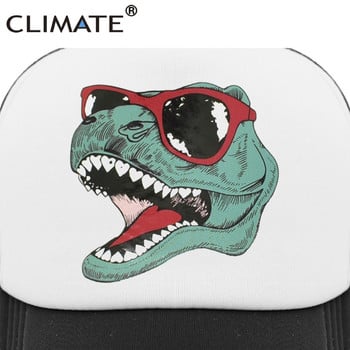 ΚΛΙΜΑ Jurassic Dinosaur Trucker Cap Men Funny Cool Trucker Cap Jurassic Cool Μαύρο Mesh Cool Cap για Παιδιά Ενήλικες Οικογένεια