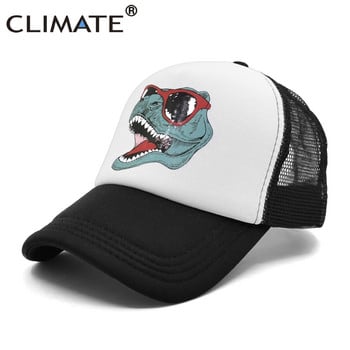 ΚΛΙΜΑ Jurassic Dinosaur Trucker Cap Men Funny Cool Trucker Cap Jurassic Cool Μαύρο Mesh Cool Cap για Παιδιά Ενήλικες Οικογένεια