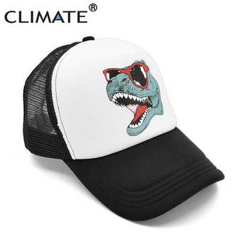 ΚΛΙΜΑ Jurassic Dinosaur Trucker Cap Men Funny Cool Trucker Cap Jurassic Cool Μαύρο Mesh Cool Cap για Παιδιά Ενήλικες Οικογένεια