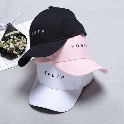 Summer Baseball Cap New Cotton Mens Hat Youth Letter Print Embroidery Solid Unisex Sunhat Women Men Hats Snapback Hip Hop Hat