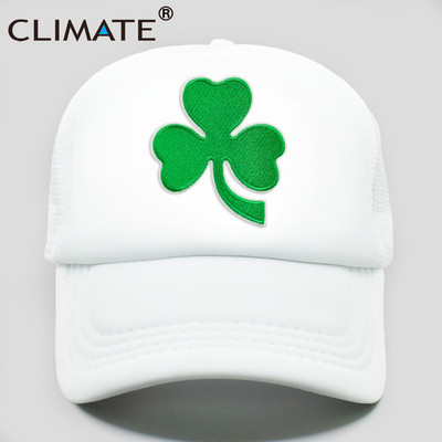 CLIMATE Shamrocks Trucker sapka St. Patrick`s Day zöld sapka Írország Irish Lucky Shamrocks sapka St. Patrick hálós sapka Írország számára