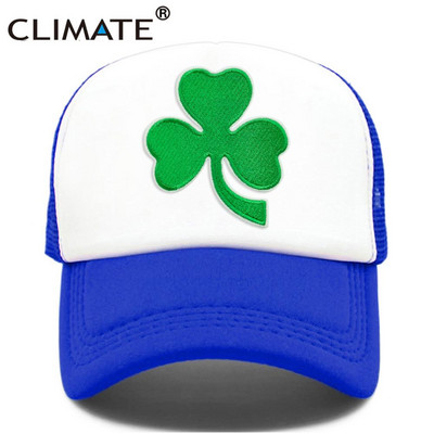 CLIMATE Shamrocks Trucker sapka St. Patrick`s Day zöld sapka Írország Irish Lucky Shamrocks sapka St. Patrick hálós sapka Írország számára