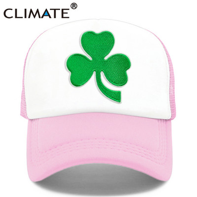 CLIMATE Shamrocks Trucker sapka St. Patrick`s Day zöld sapka Írország Irish Lucky Shamrocks sapka St. Patrick hálós sapka Írország számára
