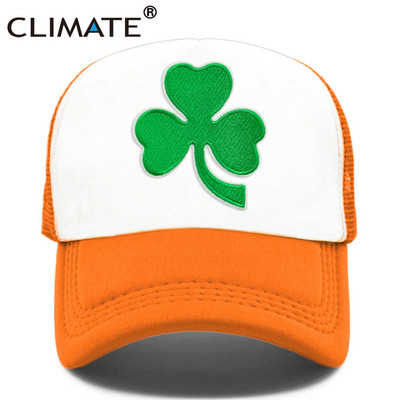 CLIMATE Shamrocks Trucker sapka St. Patrick`s Day zöld sapka Írország Irish Lucky Shamrocks sapka St. Patrick hálós sapka Írország számára