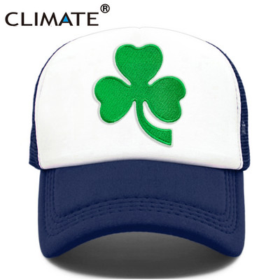 CLIMATE Shamrocks Trucker sapka St. Patrick`s Day zöld sapka Írország Irish Lucky Shamrocks sapka St. Patrick hálós sapka Írország számára