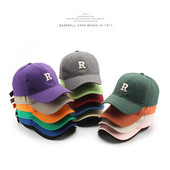 Letter R pesapallimüts naistele Meestele Reguleeritav puuvillane Snapback Müts Juhuslikud hip-hopi mütsid Lahedad tipukübarad Visiirid Mütsid Unisex Mütsid