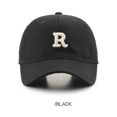 Letter R pesapallimüts naistele Meestele Reguleeritav puuvillane Snapback Müts Juhuslikud hip-hopi mütsid Lahedad tipukübarad Visiirid Mütsid Unisex Mütsid