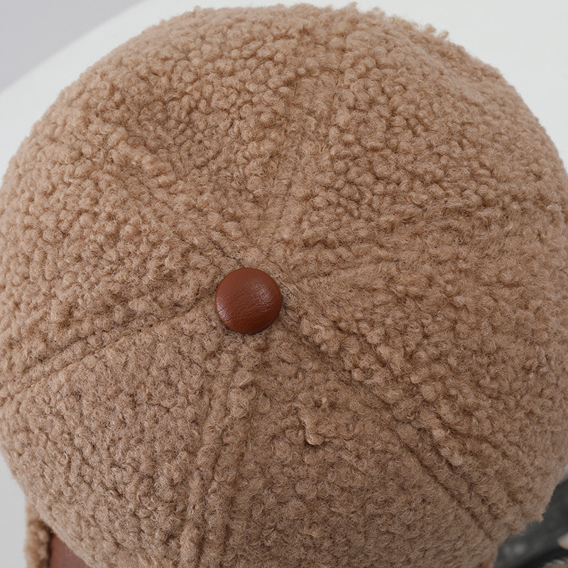 Őszi Tél C betű báránygyapjú baseballsapka divatos apa sapka Snapback melegen tartó sapkák férfiaknak unisex