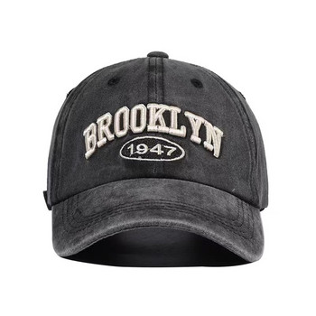 Модни мъже, жени Brooklyn Embroidery Washed Cotton Caps Gorras Snapback Caps Baseball Caps Dad Cap Outdoors Travel Hat Casquette