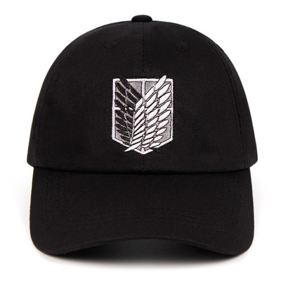 100% pamuk aot regiment Dad Hat vez Baseball Cap Žene Muškarci Snapback Black Shield Attack on Titan