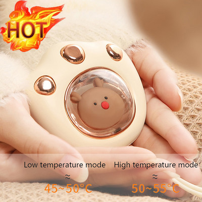 Taaslaetav elektriline kätesoojendaja USB-soojendi Mini armas kassi küünisega elektripanga soojendaja talviseks välimatkaks matkamiseks