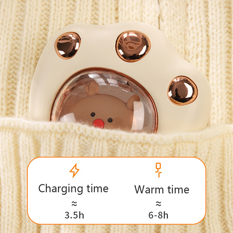 Įkraunamas elektrinis rankų šildytuvas USB šildytuvas Mini mielas Cat Claw Power banko šildytuvas, skirtas žiemos lauke kelionėms pėsčiomis