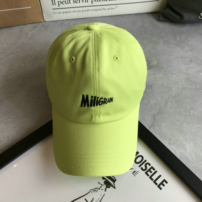Pălărie verde, broderie 3D, pop coreeană, hip-hop, pălărie de vară, șapcă de baseball pentru bărbați, snapback, fluorescentă, pălărie pentru femei, pălărie de soare din bumbac