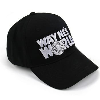 Wayne\'s World Black Cap Καπέλο Μπέιζμπολ Καπέλο μόδας Cosplay Κεντημένο καπέλο Trucker Unisex Διχτυωτό καπέλο ρυθμιζόμενο μέγεθος