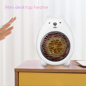 Cartoon Bear elektrinis šildytuvas Radiatorius Stilingas nešiojamas elektrinis ventiliatorius 400W 2s Greita apsauga nuo perkaitimo Šildytuvo ventiliatorius 39D