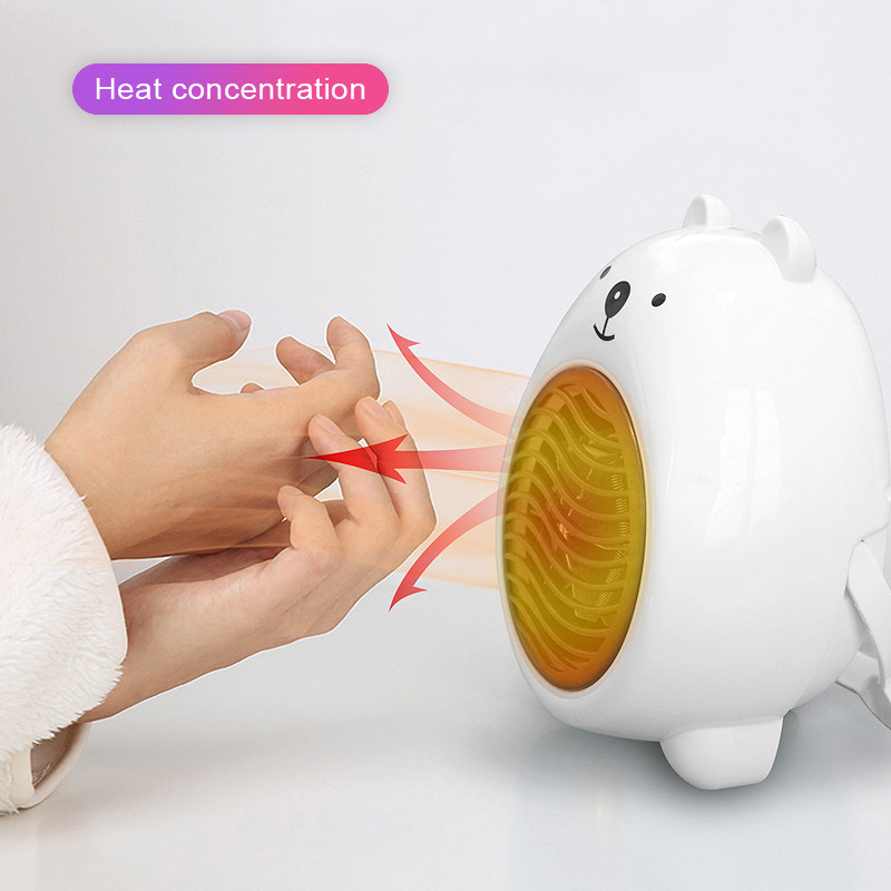 Mali modni medvjed crtani električni grijač Brzo zagrijavanje u 2 s jak vjetar Električni ventilator za grijanje Oprema za kućno grijanje 42D